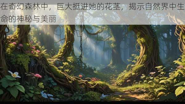 在奇幻森林中，巨大挺进她的花茎，揭示自然界中生命的神秘与美丽