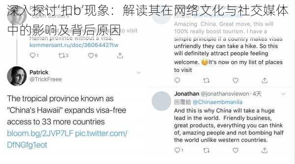 深入探讨‘扣b’现象：解读其在网络文化与社交媒体中的影响及背后原因