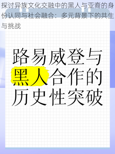 探讨异族文化交融中的黑人与亚裔的身份认同与社会融合：多元背景下的共生与挑战