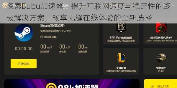 探索Bubu加速器：提升互联网速度与稳定性的终极解决方案，畅享无缝在线体验的全新选择