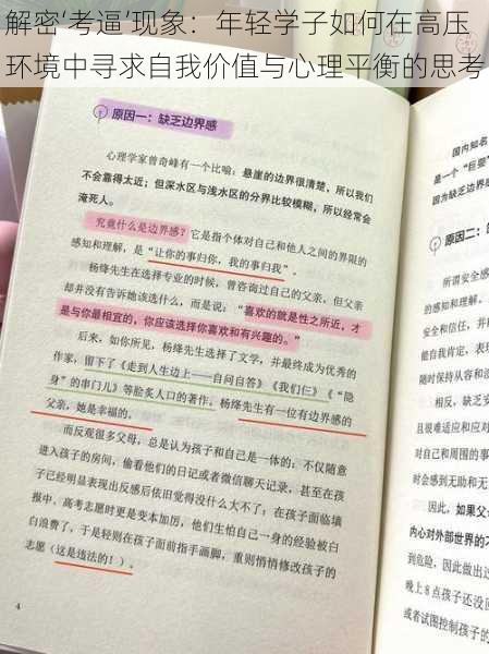 解密‘考逼’现象：年轻学子如何在高压环境中寻求自我价值与心理平衡的思考