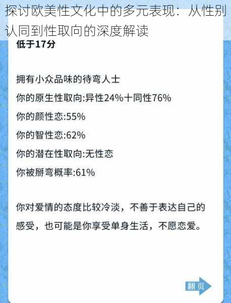 探讨欧美性文化中的多元表现：从性别认同到性取向的深度解读