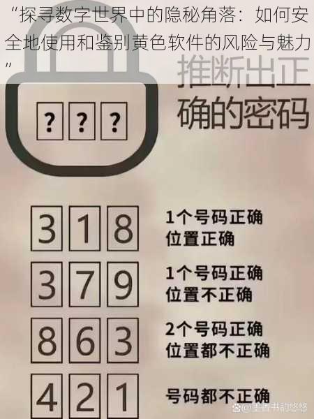 “探寻数字世界中的隐秘角落：如何安全地使用和鉴别黄色软件的风险与魅力”