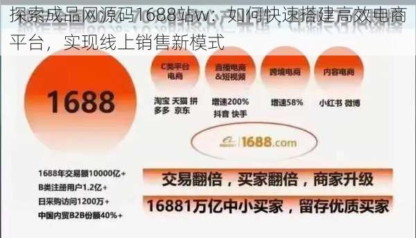 探索成品网源码1688站w：如何快速搭建高效电商平台，实现线上销售新模式