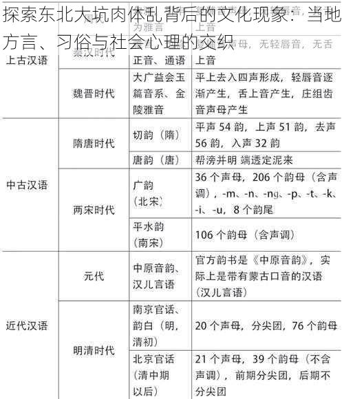 探索东北大坑肉体乱背后的文化现象：当地方言、习俗与社会心理的交织