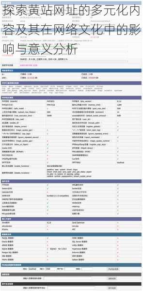 探索黄站网址的多元化内容及其在网络文化中的影响与意义分析