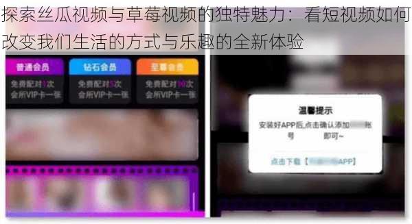 探索丝瓜视频与草莓视频的独特魅力：看短视频如何改变我们生活的方式与乐趣的全新体验