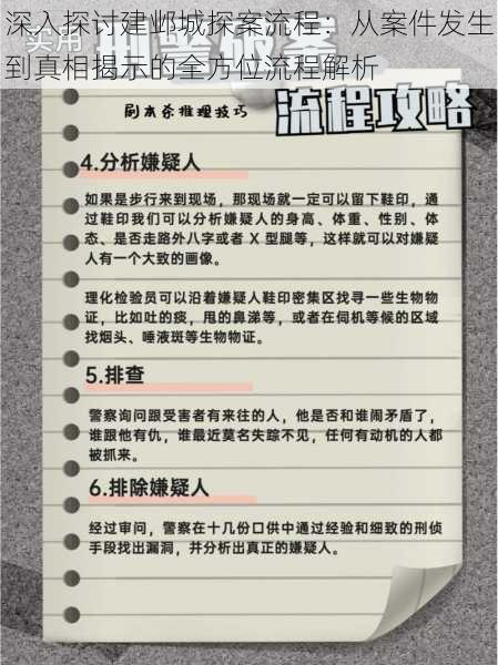 深入探讨建邺城探案流程：从案件发生到真相揭示的全方位流程解析