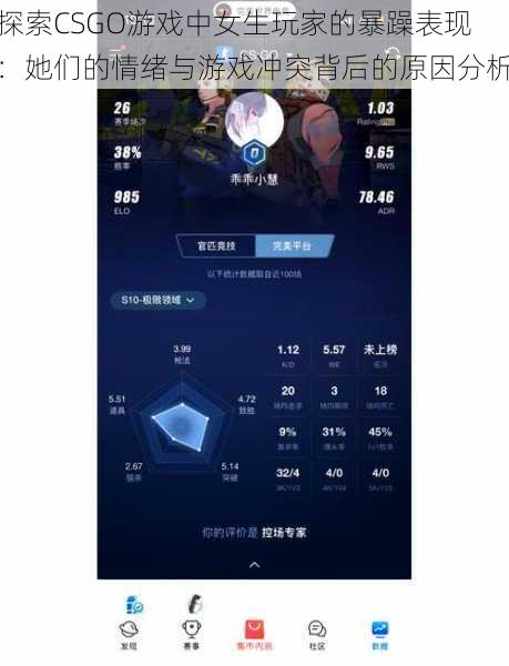 探索CSGO游戏中女生玩家的暴躁表现：她们的情绪与游戏冲突背后的原因分析