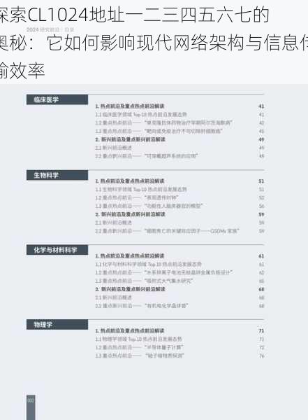 探索CL1024地址一二三四五六七的奥秘：它如何影响现代网络架构与信息传输效率