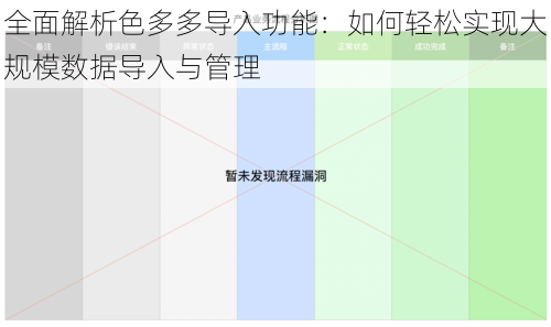 全面解析色多多导入功能：如何轻松实现大规模数据导入与管理