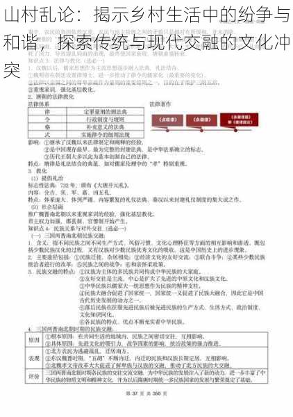 山村乱论：揭示乡村生活中的纷争与和谐，探索传统与现代交融的文化冲突