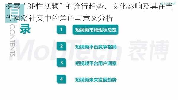 探索“3P性视频”的流行趋势、文化影响及其在当代网络社交中的角色与意义分析