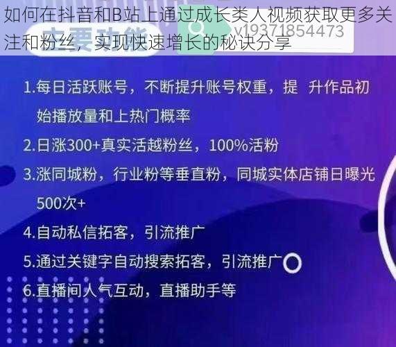 如何在抖音和B站上通过成长类人视频获取更多关注和粉丝，实现快速增长的秘诀分享