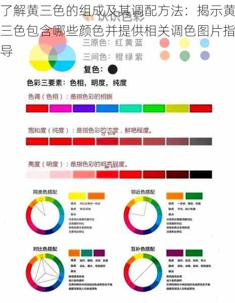 了解黄三色的组成及其调配方法：揭示黄三色包含哪些颜色并提供相关调色图片指导