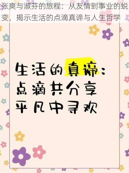 张爽与淑芬的旅程：从友情到事业的蜕变，揭示生活的点滴真谛与人生哲学