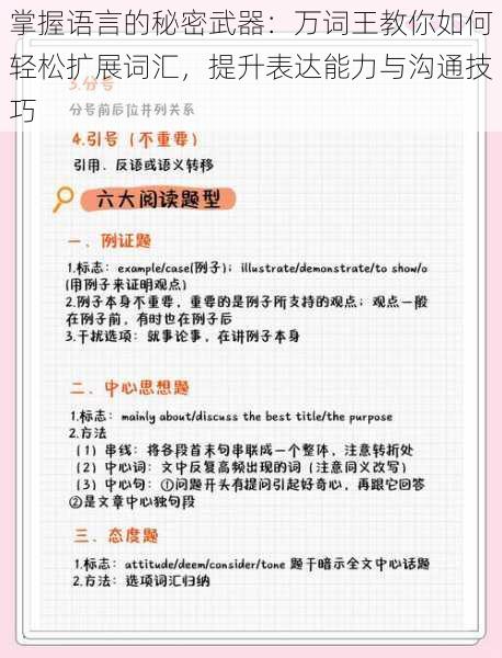 掌握语言的秘密武器：万词王教你如何轻松扩展词汇，提升表达能力与沟通技巧