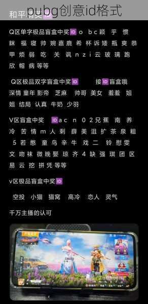 pubg创意id格式