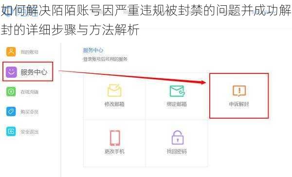 如何解决陌陌账号因严重违规被封禁的问题并成功解封的详细步骤与方法解析