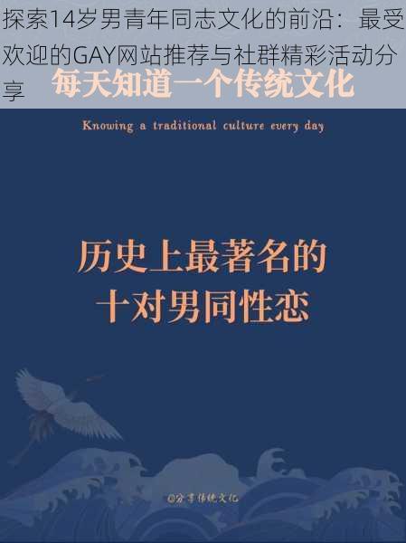 探索14岁男青年同志文化的前沿：最受欢迎的GAY网站推荐与社群精彩活动分享