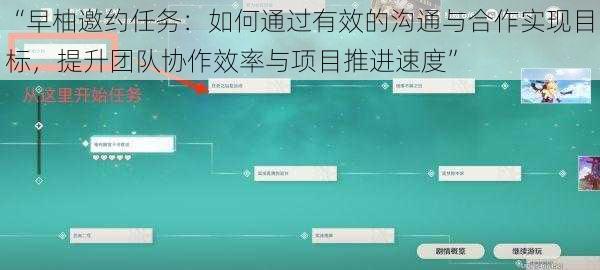 “早柚邀约任务：如何通过有效的沟通与合作实现目标，提升团队协作效率与项目推进速度”