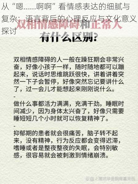 从“嗯……啊啊”看情感表达的细腻与复杂：语言背后的心理反应与文化意义探讨