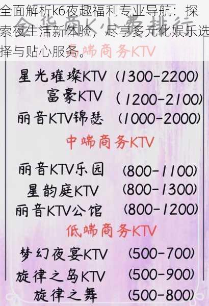 全面解析k6夜趣福利专业导航：探索夜生活新体验，尽享多元化娱乐选择与贴心服务。