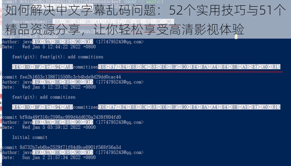 如何解决中文字幕乱码问题：52个实用技巧与51个精品资源分享，让你轻松享受高清影视体验