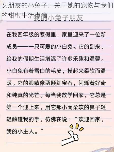 女朋友的小兔子：关于她的宠物与我们的甜蜜生活点滴