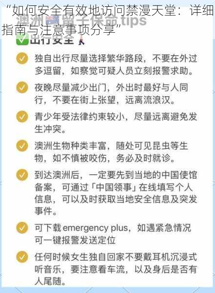 “如何安全有效地访问禁漫天堂：详细指南与注意事项分享”