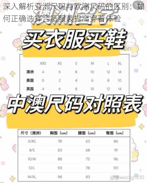 深入解析亚洲尺码与欧洲尺码的区别:如何正确选择合适服装提高穿着体验