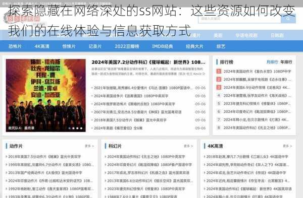 探索隐藏在网络深处的ss网站：这些资源如何改变我们的在线体验与信息获取方式