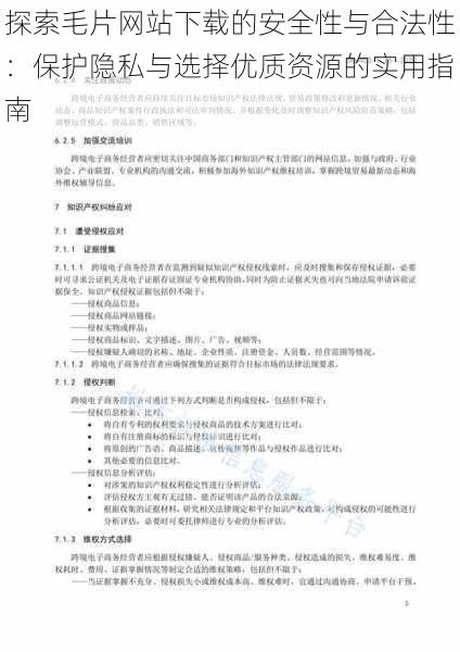 探索毛片网站下载的安全性与合法性：保护隐私与选择优质资源的实用指南