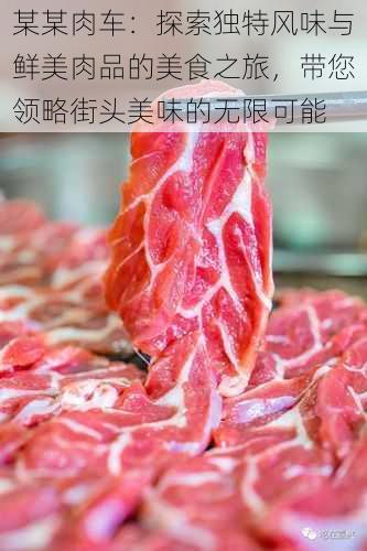 某某肉车:探索独特风味与鲜美肉品的美食之旅,带您领略街头美味的无限可能