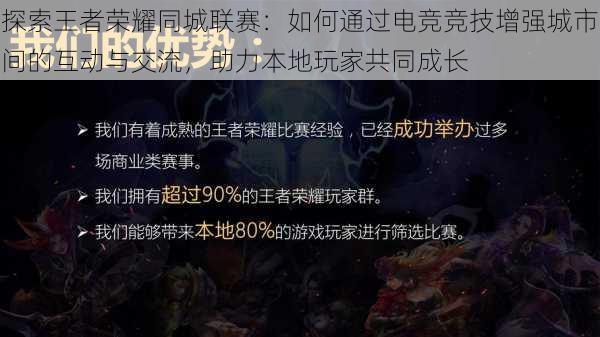探索王者荣耀同城联赛:如何通过电竞竞技增强城市间的互动与交流,助力本地玩家共同成长