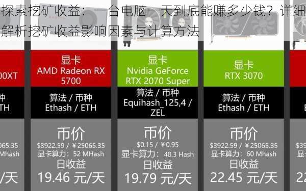 探索挖矿收益：一台电脑一天到底能赚多少钱？详细解析挖矿收益影响因素与计算方法