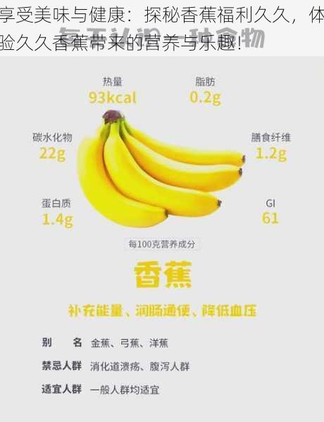 享受美味与健康:探秘香蕉福利久久,体验久久香蕉带来的营养与乐趣!