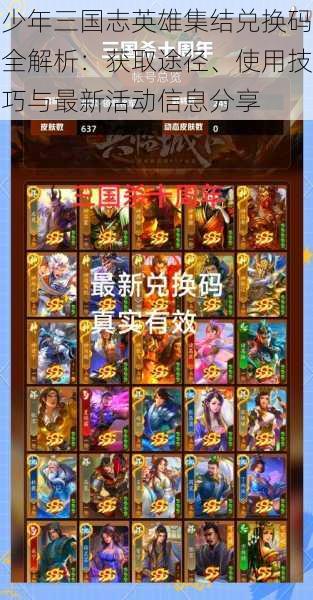 少年三国志英雄集结兑换码全解析：获取途径、使用技巧与最新活动信息分享